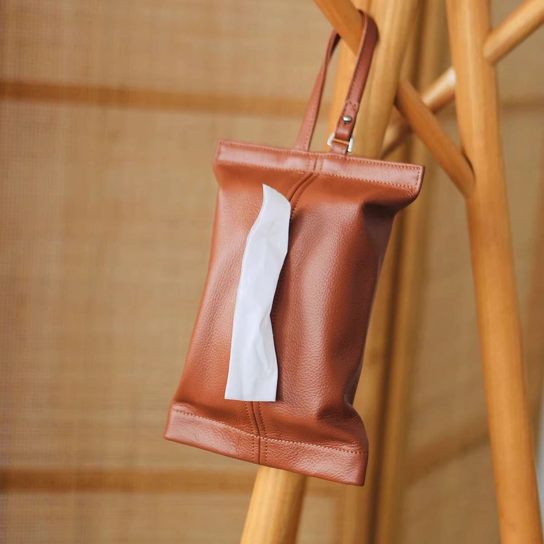 Stylish Leather Tissue Holder Kalsten