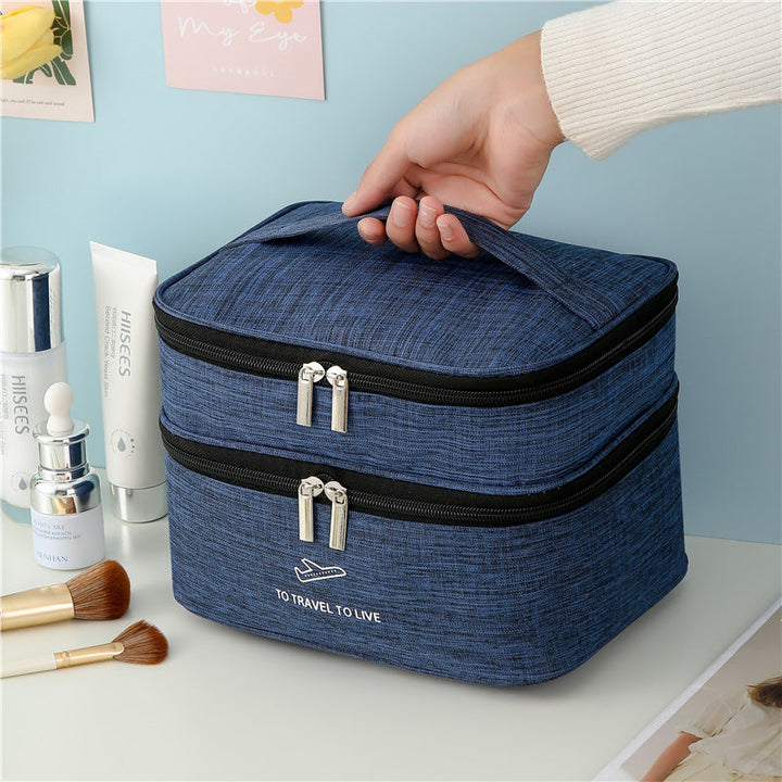 Dual-Layer Travel Cosmetic Organizer Kalsten