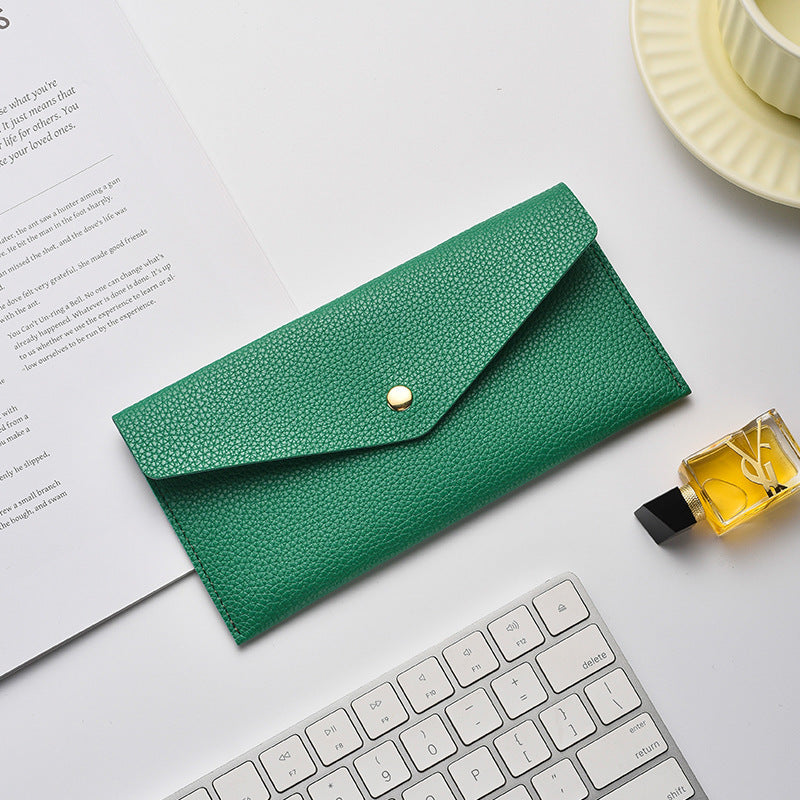 Elegant Textured Leather Clutch Wallet Kalsten