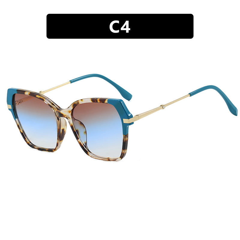 Ladies square sunglasses with elegant metal frame and protective UV filter Kalsten