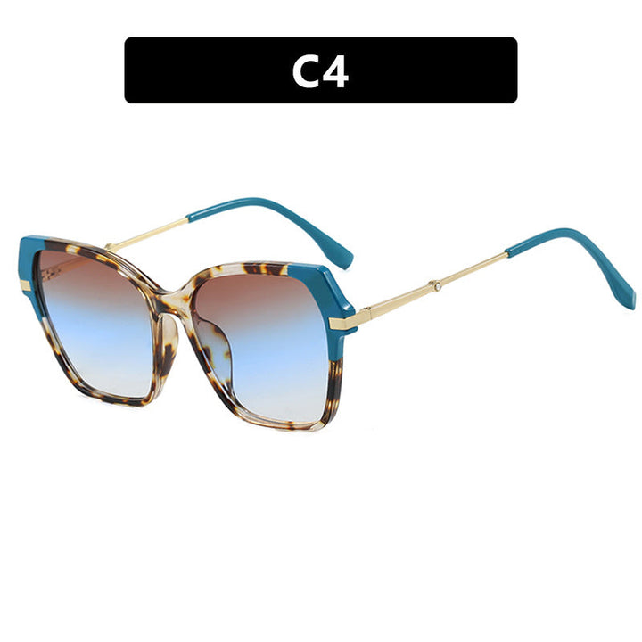 Ladies square sunglasses with elegant metal frame and protective UV filter Kalsten