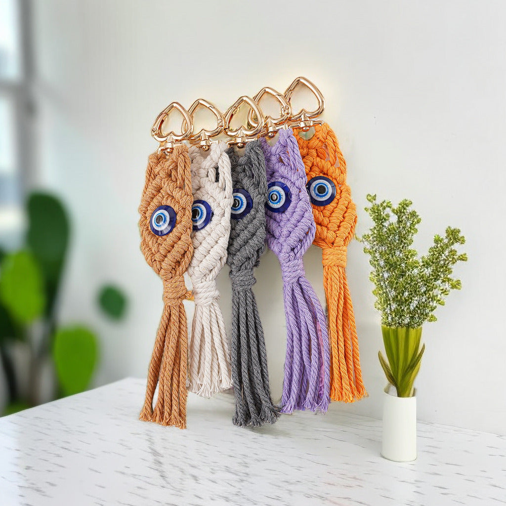 Decorative Macrame Keychain Holder Acalora