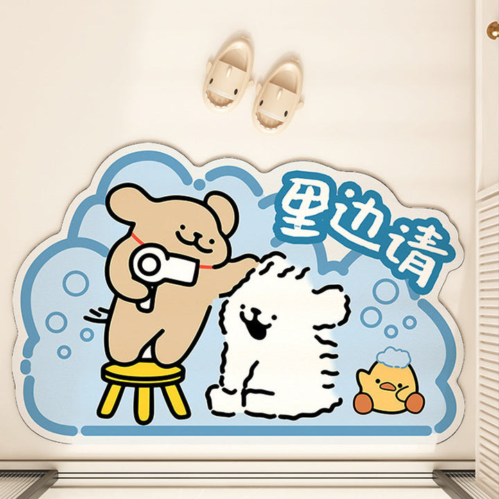 Playful Animal-Themed Floor Mat