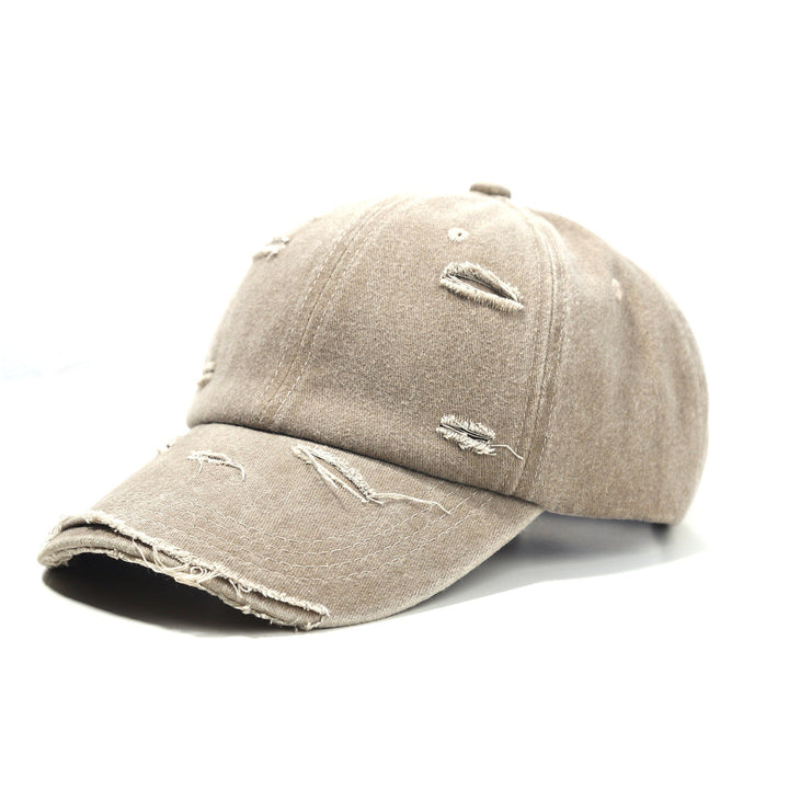 Women's washed baseball cap with destroyed look Kalsten