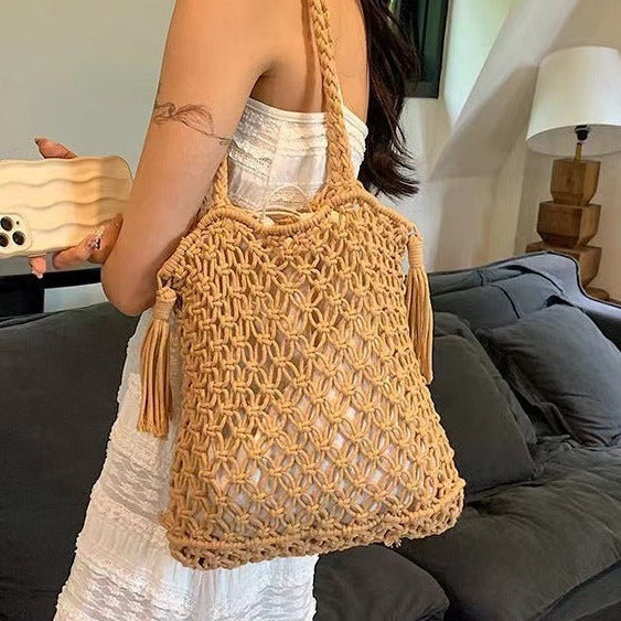 Trendy Macrame Crossbody Bag Kalsten