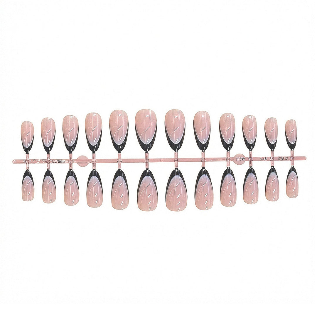 Elegant Leaf-Patterned Press-On Nails Kalsten