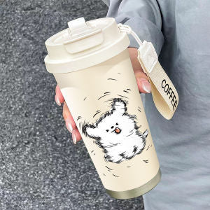 Ladies Insulated Drinking Bottle with Practical Flip Lid and Charming Hello Kitty Design Kalsten