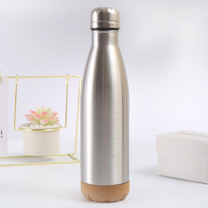 Ladies stylish stainless steel insulated bottle with cork bottom Kalsten