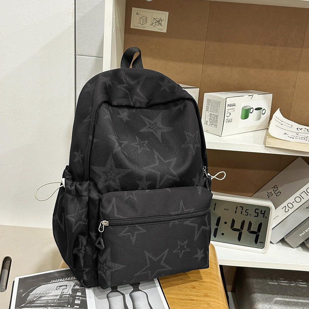 Stylish Star-Embellished Casual School Backpack Kalsten