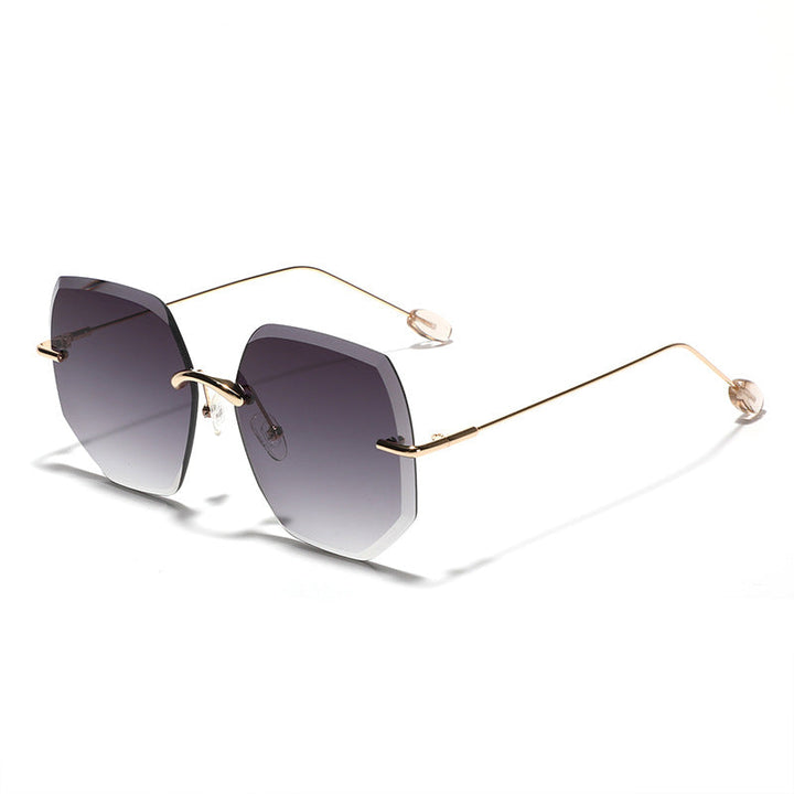 Women’s geometric sunglasses with high-quality gold frame Kalsten
