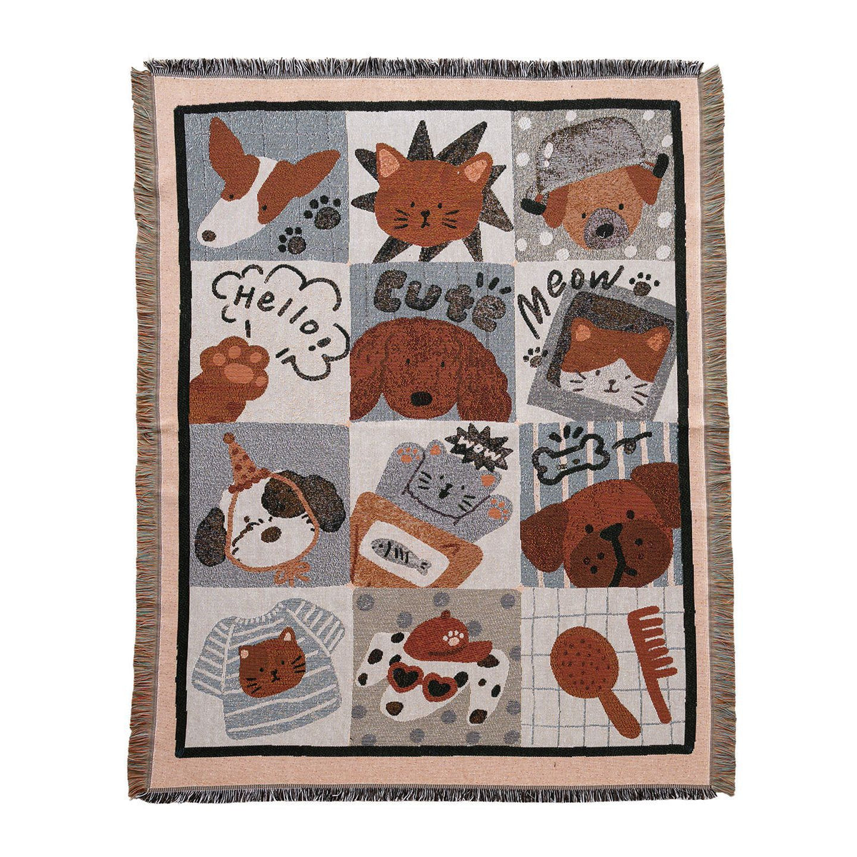 Animal-Themed Cozy Throw Blanket