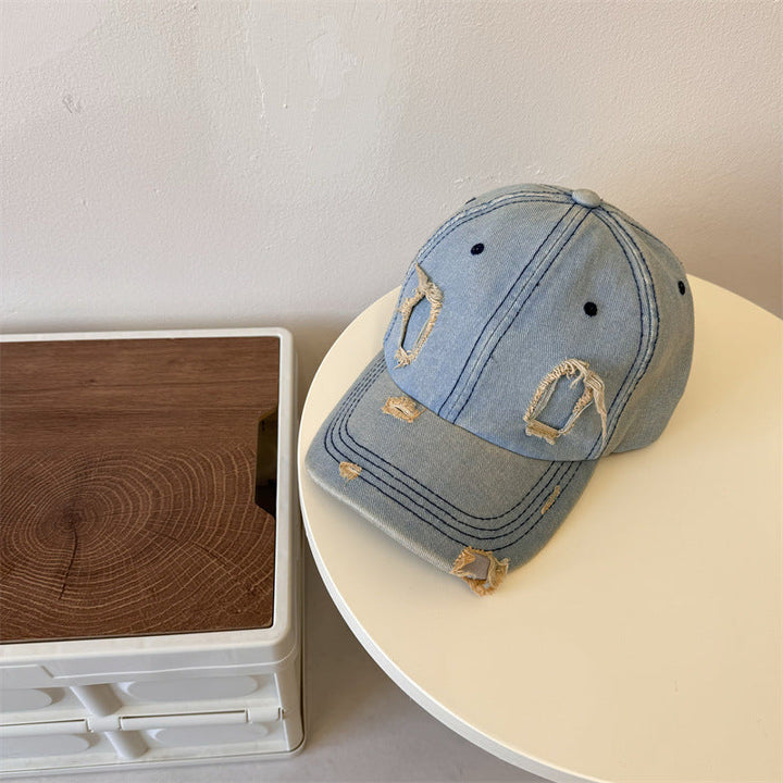 Men's Distressed Denim Baseball Cap Kalsten 1783921899