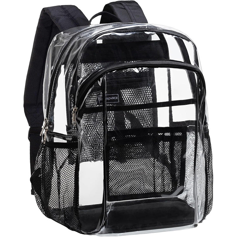 Transparent school bag with breathable mesh pockets Kalsten