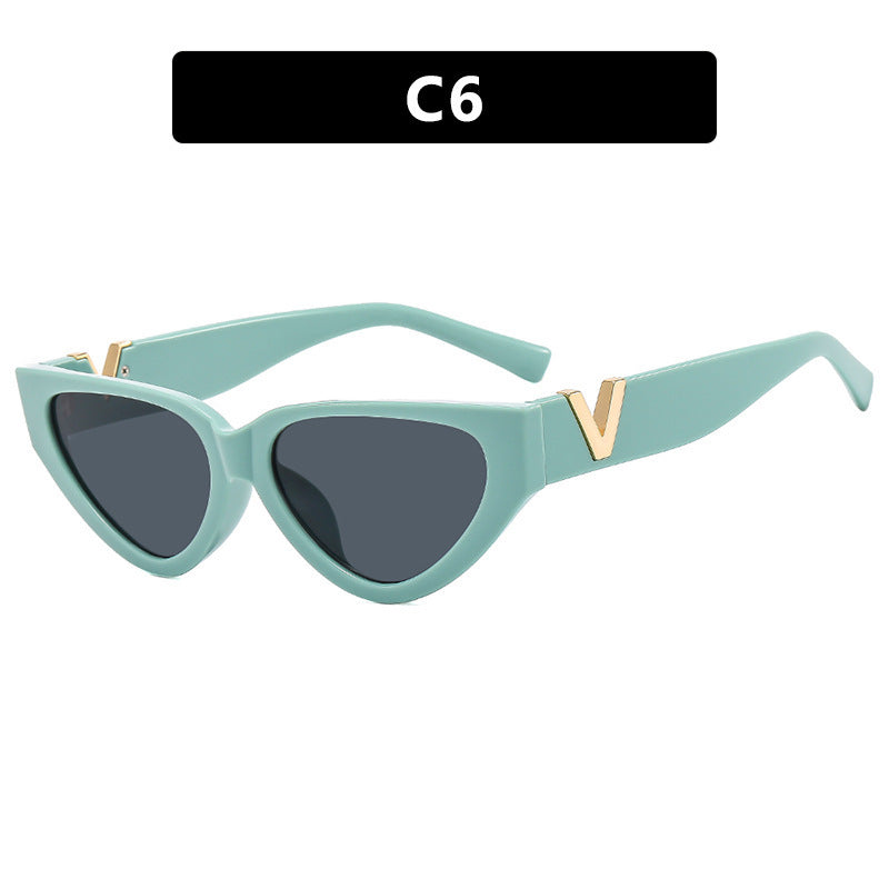 Women's Cat-Eye Sunglasses with modern stripe pattern and elegant accent Kalsten