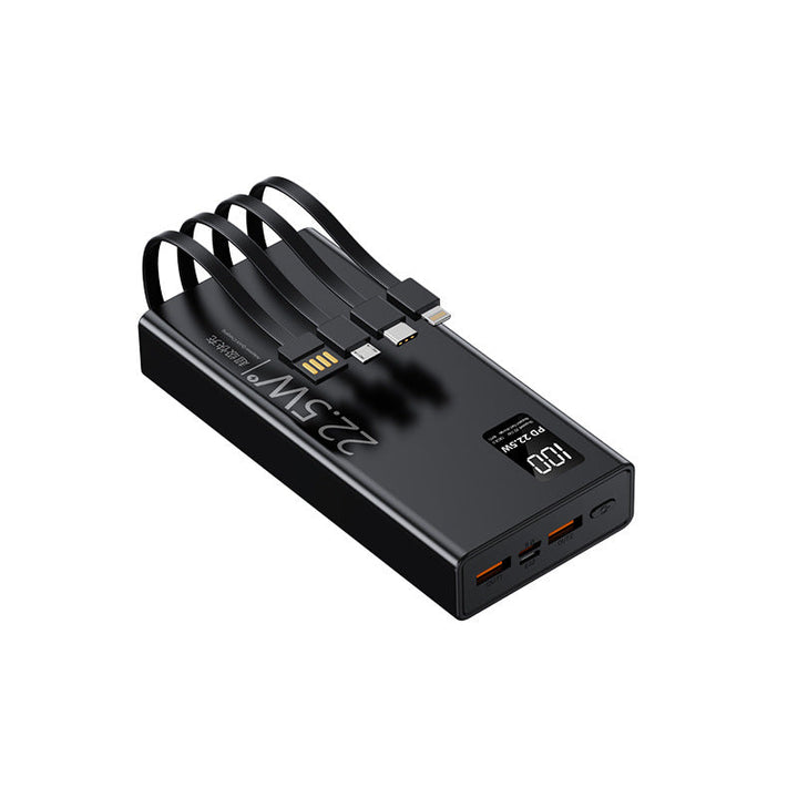 Multifunctional power bank with integrated cable system and digital power display Kalsten