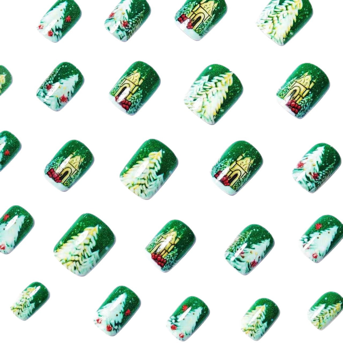 Festive Winter Holiday Nail Art Acalora
