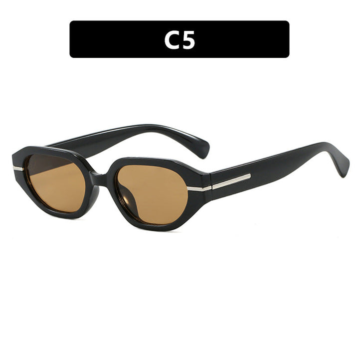 Women's stylish geometric sunglasses with mirrored lenses and unique frame Kalsten