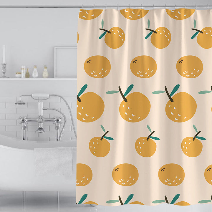 Women's Playful Citrus Print Shower Curtain Kalsten