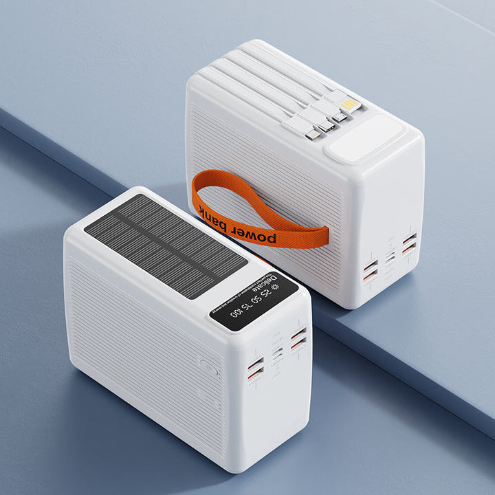 Solar Power Bank with Multifunctional USB Connections and Digital Charge Level Indicator Kalsten