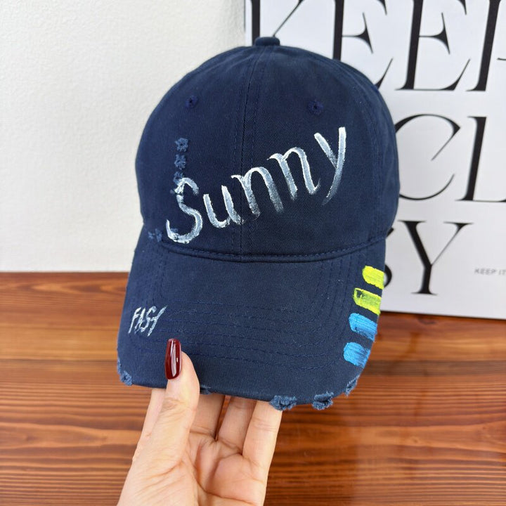 Women's Distressed Graphic Sun Cap Kalsten