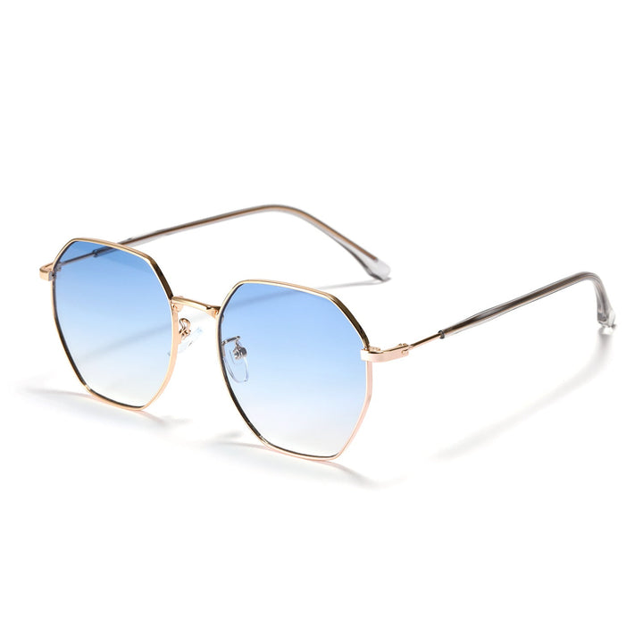 Women fashionable octagonal sunglasses with trendy metal frame Kalsten
