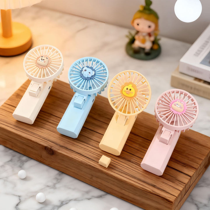 Women Portable Handheld Fan with Cute Lion Design Kalsten