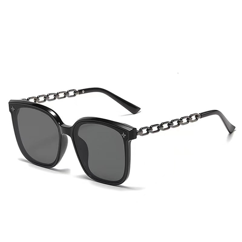 Women's extra-large sunglasses with fashionable chain frame Kalsten