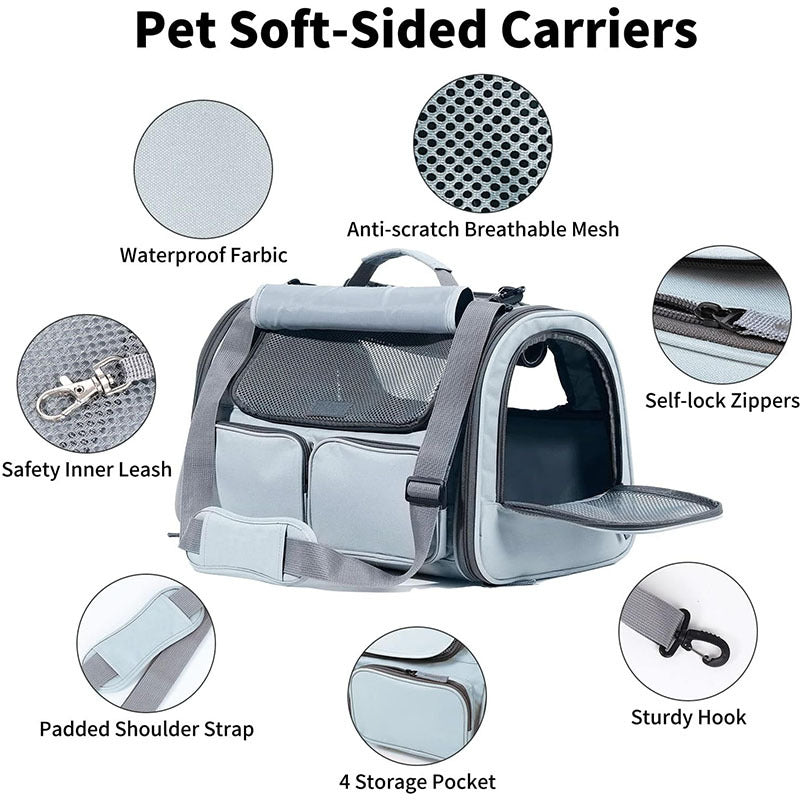 Pet Carrier Bag with Breathable Mesh Panels Kalsten