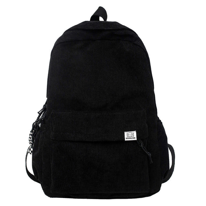 Corduroy Textured School Backpack Kalsten