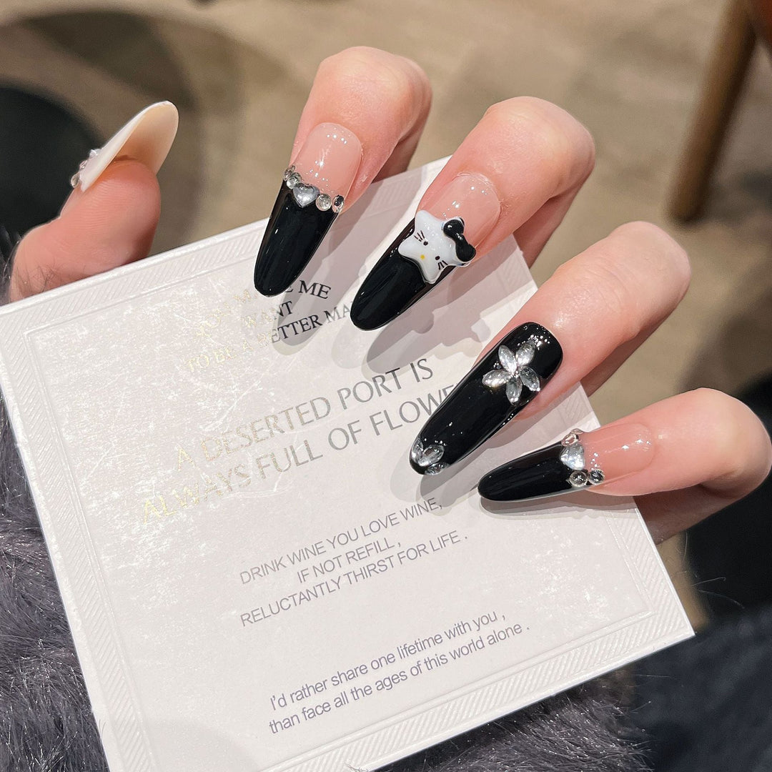 Elegant Nail Art Extensions with Pearl Accents Kalsten
