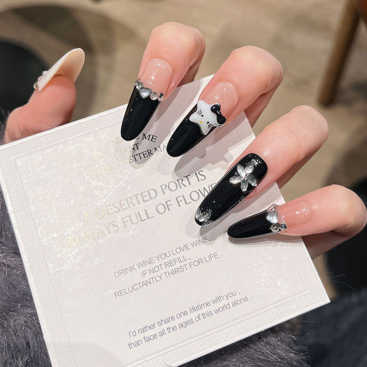 Elegant Nail Art Extensions with Pearl Accents Kalsten