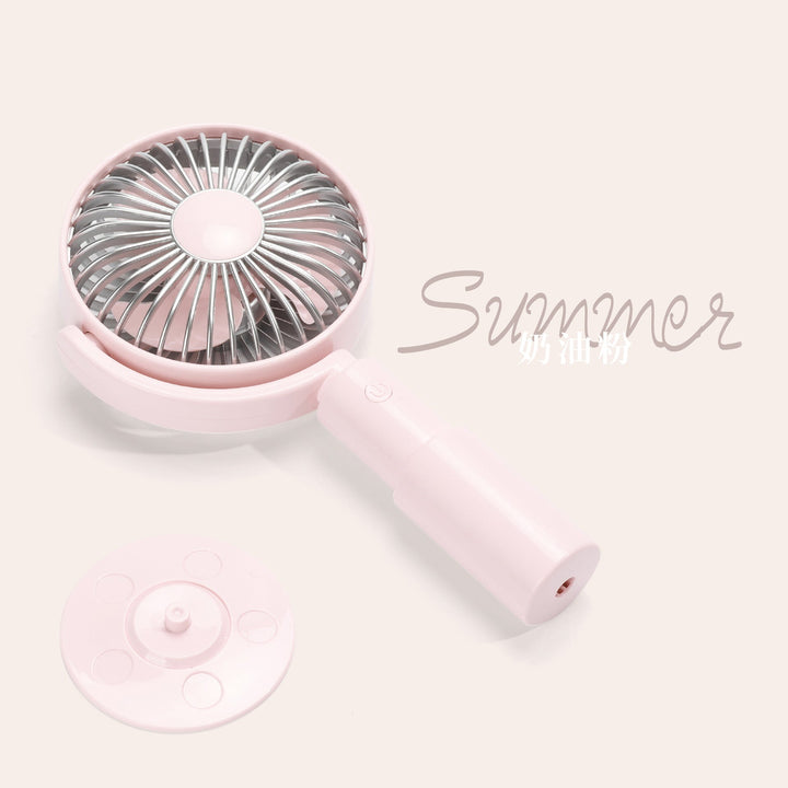 Ladies Portable Hand Fan with Ergonomic Grip and Rotatable Head Kalsten