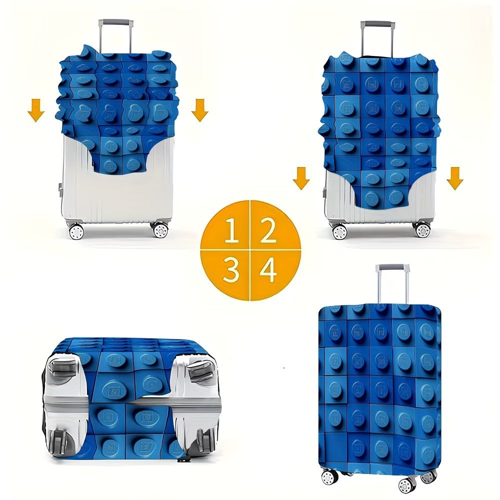 Unisex non-elastic suitcase cover with three-dimensional nub structure and non-slip inner fastening Kalsten