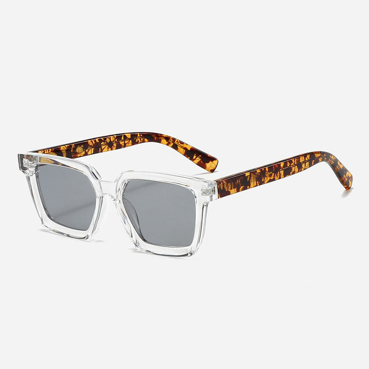 Women's square sunglasses with transparent frame and polarizing lenses Kalsten