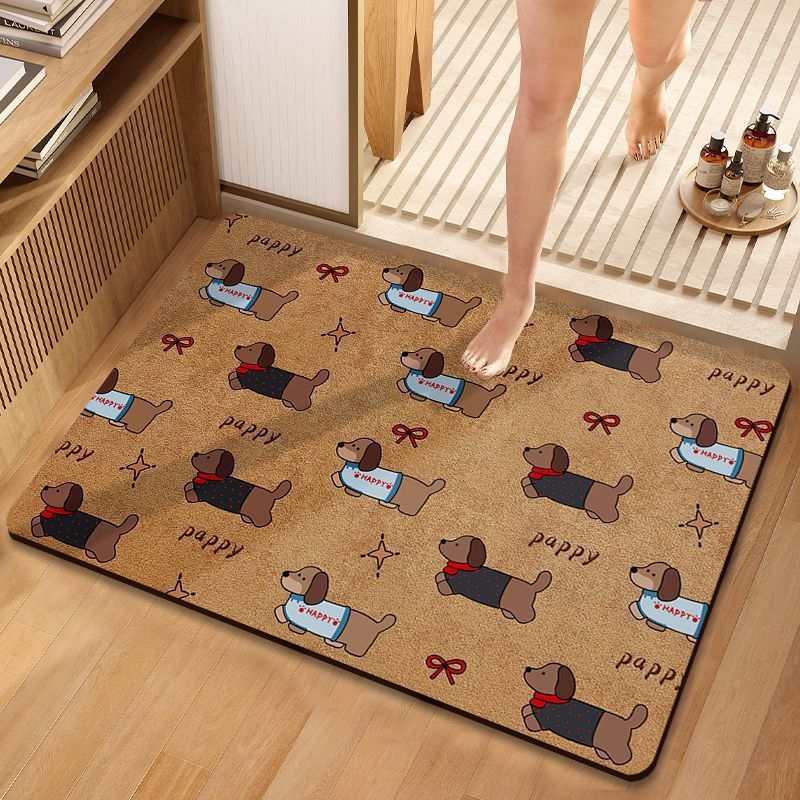 Playful Cat-Themed Bath Mat Kalsten