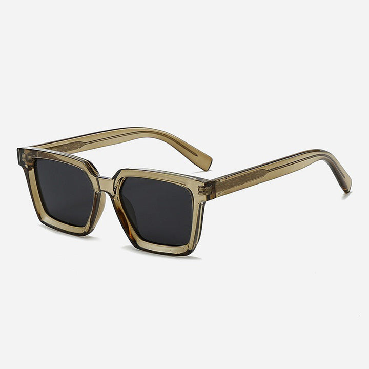 Women's square sunglasses with transparent frame and polarizing lenses Kalsten