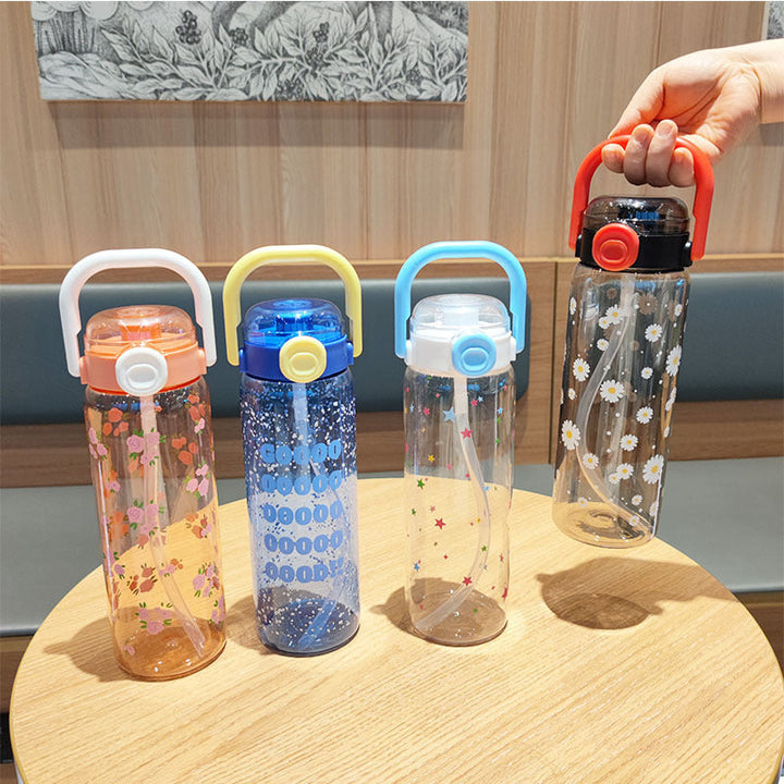 Women’s water bottle with leak-proof lid and integrated straw Kalsten