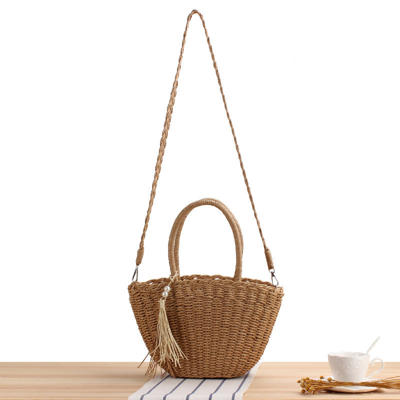 Braided crossbody bag with tassel decoration Kalsten