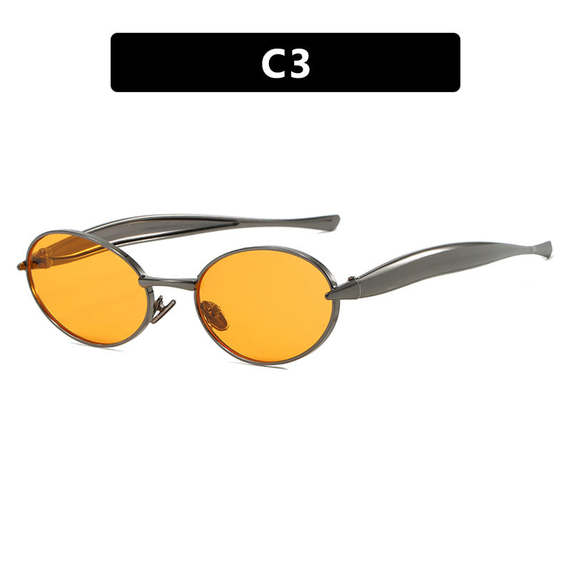 Women's fashionable sunglasses with oval frame and sparkling details Kalsten