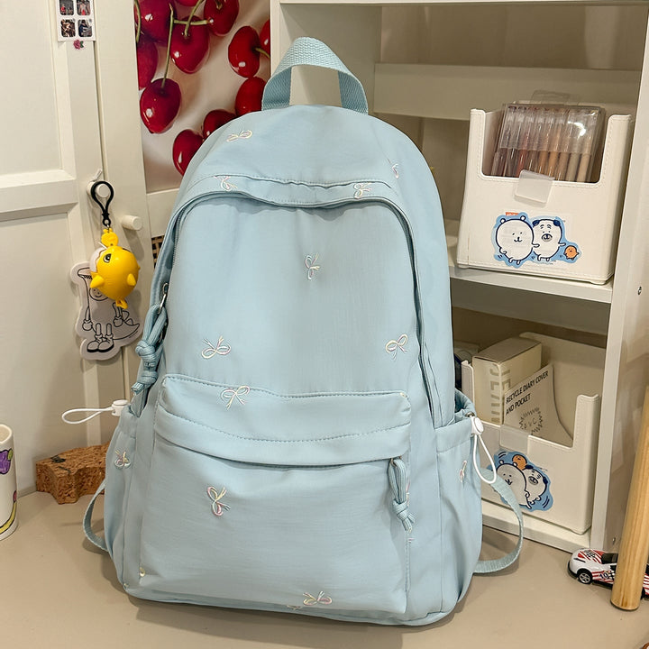 Embroidered Casual School Backpack