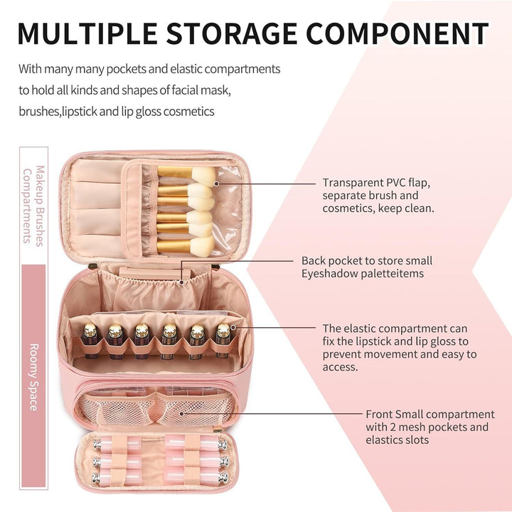 Cosmetic Organizer with Compartments and Mirror Kalsten