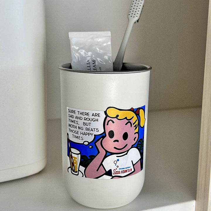 Toothbrush cup with trendy children's design Kalsten