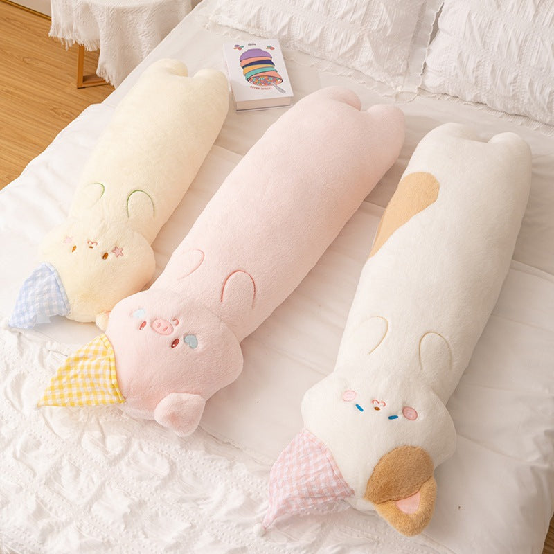 Plush neck roll with kitten motif Kalsten