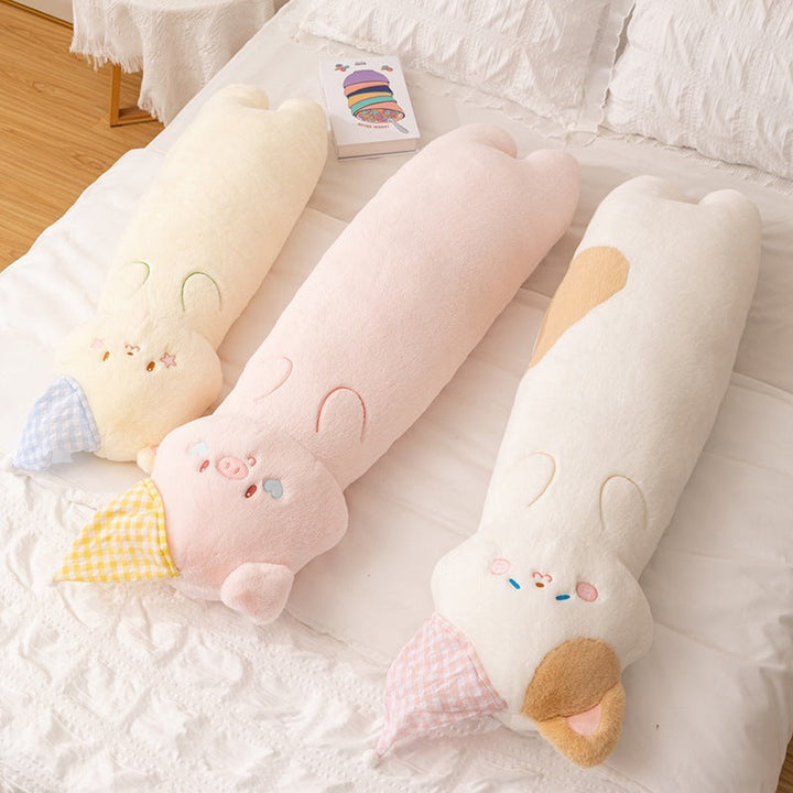 Plush neck roll with kitten motif Kalsten