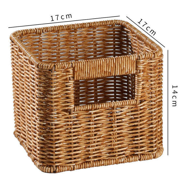 Handcrafted Rectangular Wicker Storage Bin Kalsten
