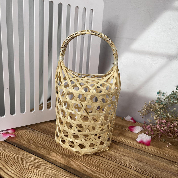 Women braided storage basket with textured design Kalsten