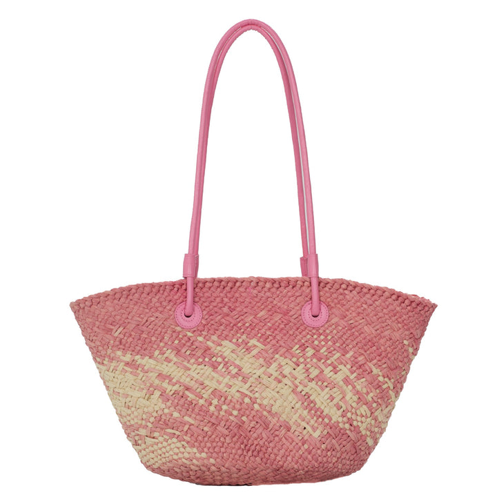 Elegant Rattan-Style Handbag with Double Handle Kalsten