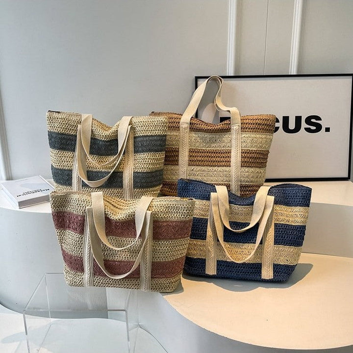 Spacious Handbag Made of Woven Natural Material Kalsten