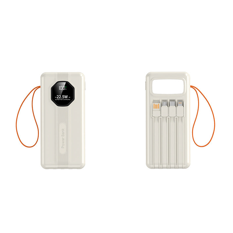 Portable power bank with integrated charging cables and intelligent fast charging function Kalsten