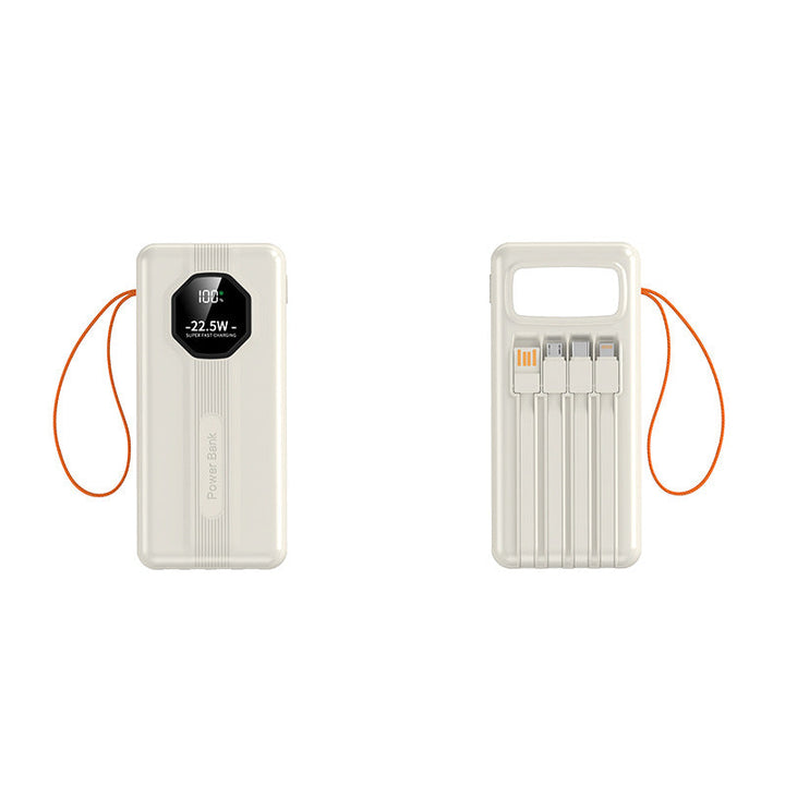 Portable power bank with integrated charging cables and intelligent fast charging function Kalsten
